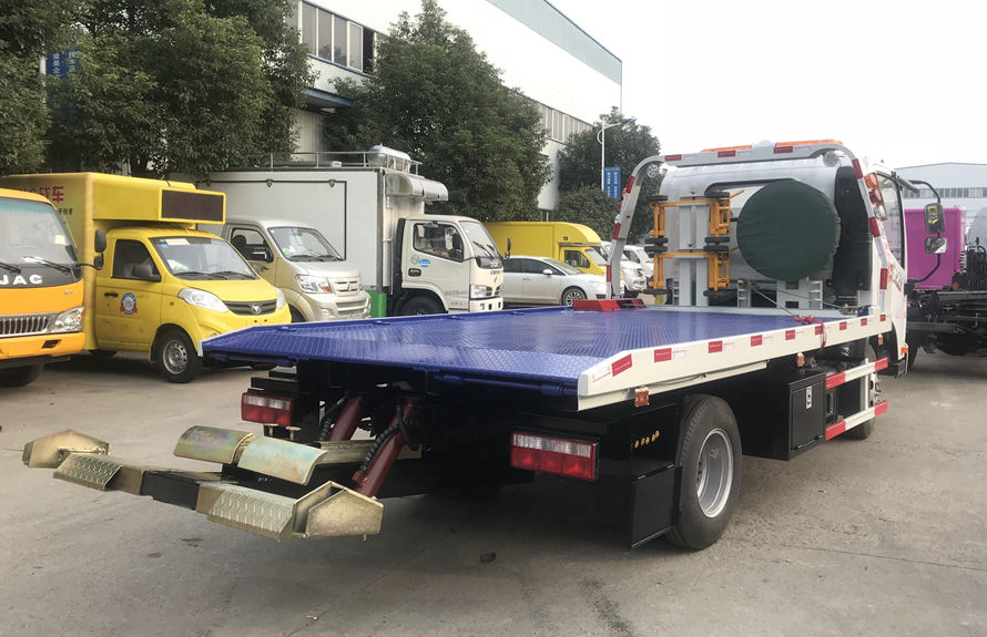 解放虎VH藍(lán)牌一拖二平板清障車(chē)圖片4